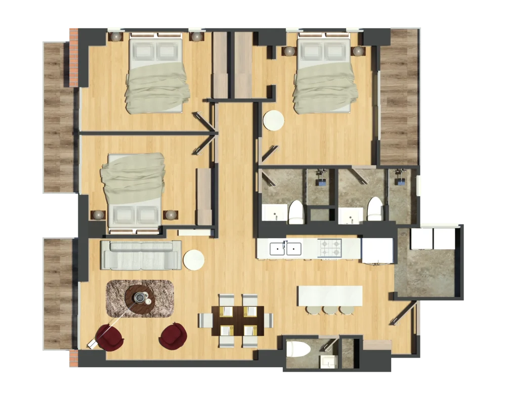 PLANTA APTO TIPO 1 ALCOBA - BALCON 600DPI 14X12 ACTUALIZADO